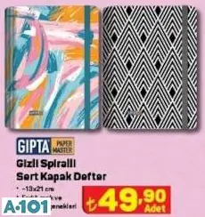 GIPTA GİZLİ SPİRALLİ SERT KAPAK DEFTER GIPTA GİZLİ SPİRALLİ SERT KAPAK DEFTER